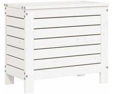 Lauko baldų komplektas Sodo sofos komplektas, 10 dalių, baltas, pušies masyvas