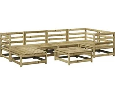 Lauko baldų komplektas Sodo sofos komplektas, 7 dalių, impregnuota pušis