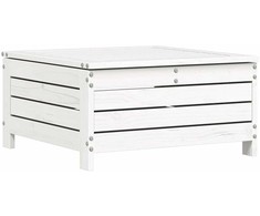 Lauko baldų komplektas Sodo sofos komplektas, 8 dalių, baltas, pušies medienos masyvas