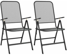 Lauko baldų komplektas Sodo valgomojo baldų komplektas, 3 dalių, antracito, metalas