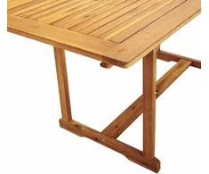 Lauko baldų komplektas Sodo valgomojo komplektas, 7 dalių, akacija ir tekstilenas