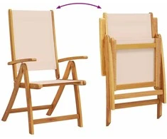 Lauko baldų komplektas Sodo valgomojo komplektas, 5 dalių, akacija ir tekstilenas