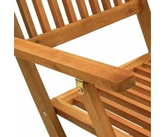 Lauko baldų komplektas Sodo valgomojo komplektas, 5 dalių, akacijos medienos masyvas