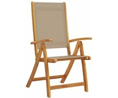 Lauko baldų komplektas Sodo valgomojo komplektas, 5 dalių, akacija ir tekstilenas