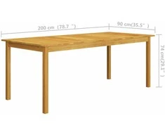 Sodo valgomojo komplektas, 9 dalių, rudas