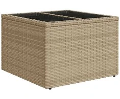 Sofa Sofos komplektas su pagalvėlėmis, 5 dalių, smėlio, poliratanas