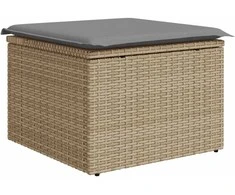 Sofa Sofos komplektas su pagalvėlėmis, 8 dalių, smėlio, poliratanas