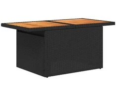 Sofa Sofos komplektas su pagalvėlėmis, 7 dalių, juodas, poliratanas