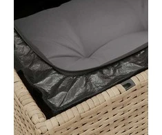 Sofa Sofos komplektas su pagalvėlėmis, 9 dalių, smėlio, poliratanas
