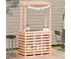 Lauko baro stalas su stogeliu, 112,5x57x195,5cm, mediena