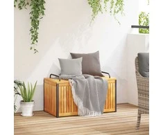 Lauko dėžė pagalvėlėms, 85x45x45/53cm, akacijos masyvas/plienas
