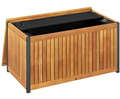 Lauko dėžė pagalvėlėms, 85x45x45/53cm, akacijos masyvas/plienas