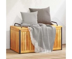 Lauko dėžė pagalvėlėms, 85x45x45/53cm, akacijos masyvas/plienas