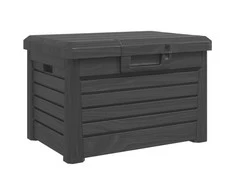 Lauko dėžė pagalvėlėms, antracito, 73x50,5x46,5cm, PP