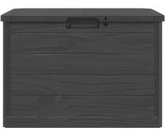 Lauko dėžė pagalvėlėms, antracito, 77,5x44,5x53cm, PP