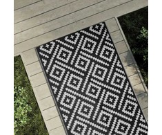 Lauko kilimas ARAKIL Baltas ir Juodas 80x250 cm PP