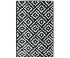 Lauko kilimas, baltos ir juodos spalvos, 120x180cm, PP