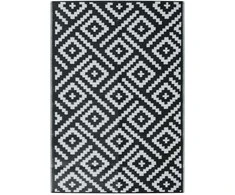 Lauko kilimas, baltos ir juodos spalvos, 160x230cm, PP