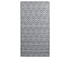 Lauko kilimas, baltos ir juodos spalvos, 160x230cm, PP