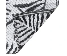 Lauko kilimas, baltos ir juodos spalvos, 160x230cm, PP