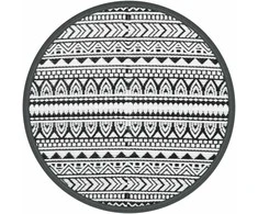 Lauko kilimas, juodos spalvos, 120cm skersmens, PP