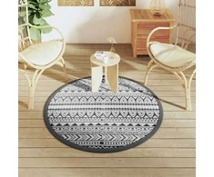 Lauko kilimas, juodos spalvos, 120cm skersmens, PP