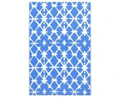 Lauko kilimas, mėlynos ir baltos spalvos, 120x180cm, PP