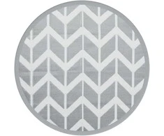Lauko kilimas, pilkos spalvos, 120cm skersmens, PP