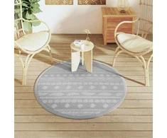 Lauko kilimas, pilkos spalvos, 120cm skersmens, PP
