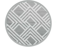 Lauko kilimas, pilkos spalvos, 120cm skersmens, PP