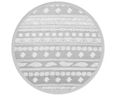 Lauko kilimas, pilkos spalvos, 160cm skersmens, PP