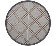 Lauko kilimas, rudos spalvos, 120cm skersmens, PP