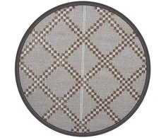 Lauko kilimas, rudos spalvos, 160cm skersmens, PP