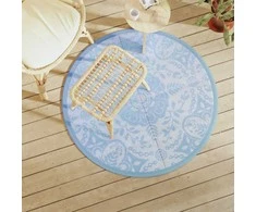 Lauko kilimas, žydros spalvos, 120cm skersmens, PP