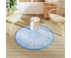 Lauko kilimas, žydros spalvos, 120cm skersmens, PP