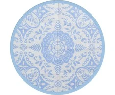 Lauko kilimas, žydros spalvos, 120cm skersmens, PP