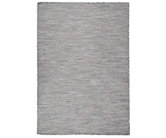 Lauko kilimėlis, rudas ir mėlyna, 160x230cm, plokščio pynimo