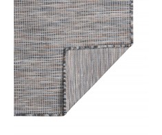 Lauko kilimėlis, rudas ir mėlyna, 160x230cm, plokščio pynimo