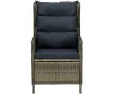 Lauko baldų komplektas Lauko komplektas su pagalvėmis, 9 dalių, rudas, poliratanas
