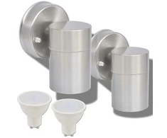 Lauko LED sien. šviest., 2vnt., nerūd. plien., šviesa į apačią
