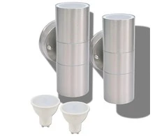 Lauko LED sien. šviest., 2vnt., nerūd. plienas, į viršų/apačią