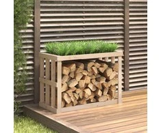 Lauko malkų laikiklis, 108x52x74cm, pušies medienos masyvas