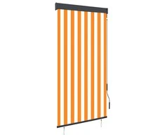 Lauko roletas, baltos ir oranžinės spalvų, 80x250cm