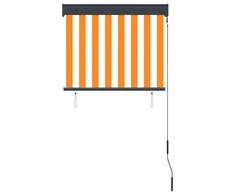 Lauko roletas, baltos ir oranžinės spalvų, 80x250cm