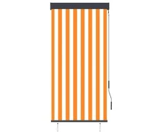 Lauko roletas, baltos ir oranžinės spalvų, 80x250cm