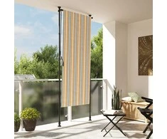 Lauko roletas, geltonas/baltas, 120x270cm, audinys ir plienas