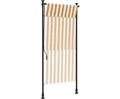 Lauko roletas, oranžinis/baltas, 100x270cm, audinys ir plienas