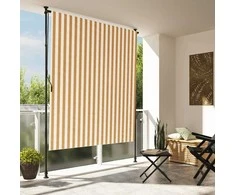 Lauko roletas, oranžinis/baltas, 150x270cm, audinys ir plienas