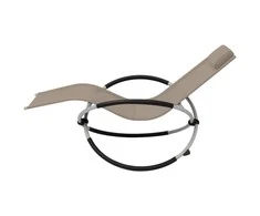 Lauko saulės gultas, taupe spalvos, plienas, geometrinių formų