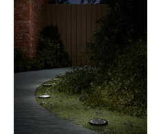 Lauko saulės šviestuvai su smaigaliais, 4vnt., šiltai balta